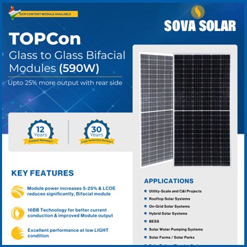 590W of Pure Power TOPCon Technology Solar Module